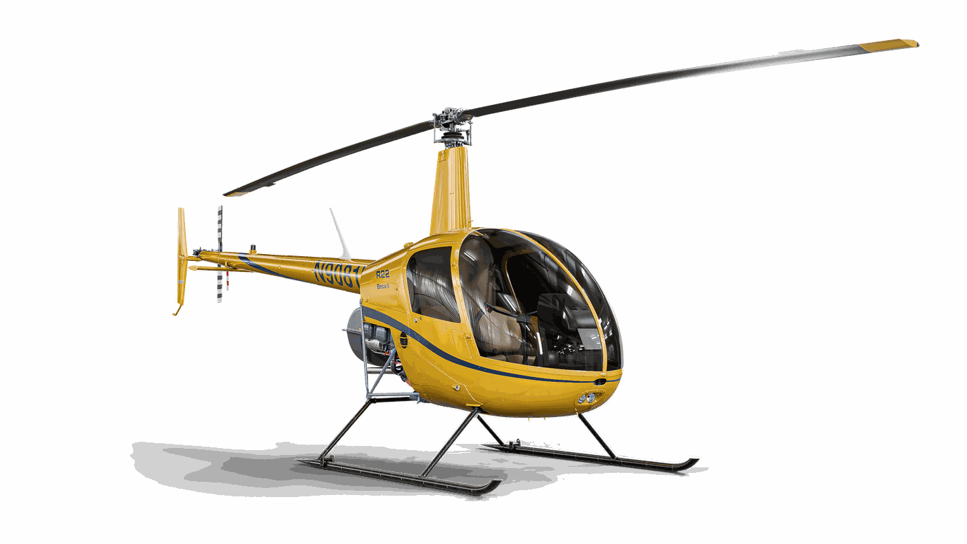 Robinson R22 Beta II three-quarter view